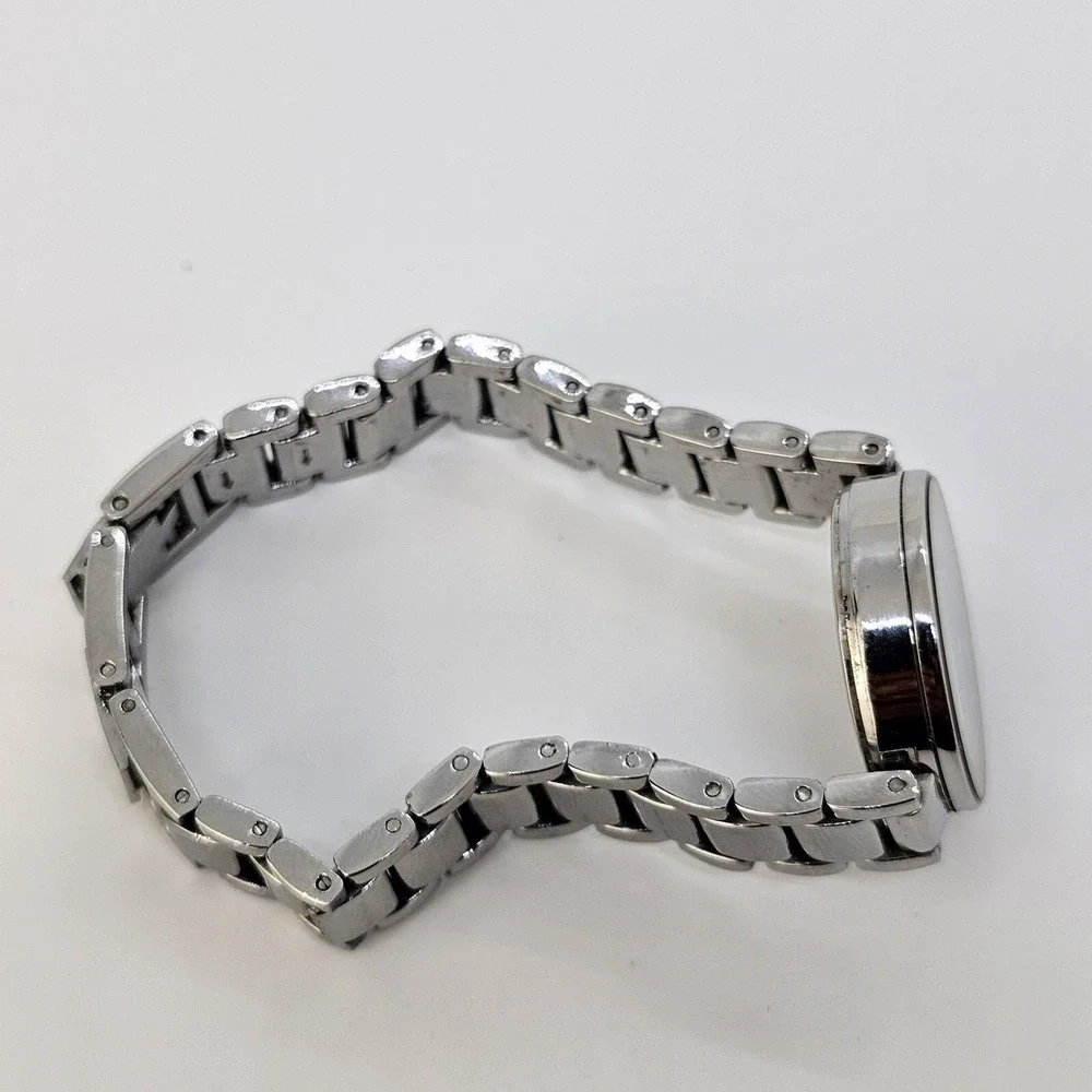 Anne Klein Diamond Women's 26MM White Dial Gray‎ Tone Bracelet 7